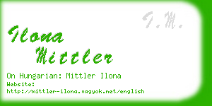 ilona mittler business card